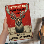 Lustiges Metallschild „Hirschjagd“, rustikale Kabinen-Lodge-Wanddekoration, perfektes Geschenk für Jäger &…