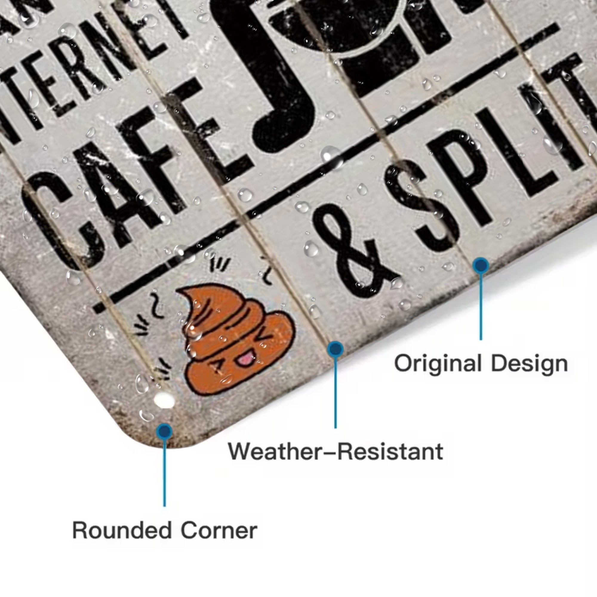 Vintage Brown Metal Sign - This Is a Bathroom Funny Wall Decor for Rustic Outdoor & Lodge Decor - Ideal Gift for Hunters & Cabin Owners - Duck Shotgun Print