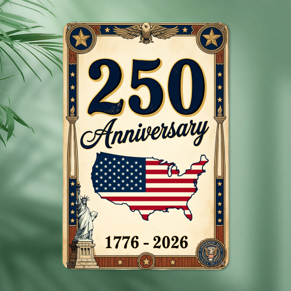 USA 250th Anniversary Commemorative Metal Sign | 1776-2026 Patriotic Vintage Wall Art…
