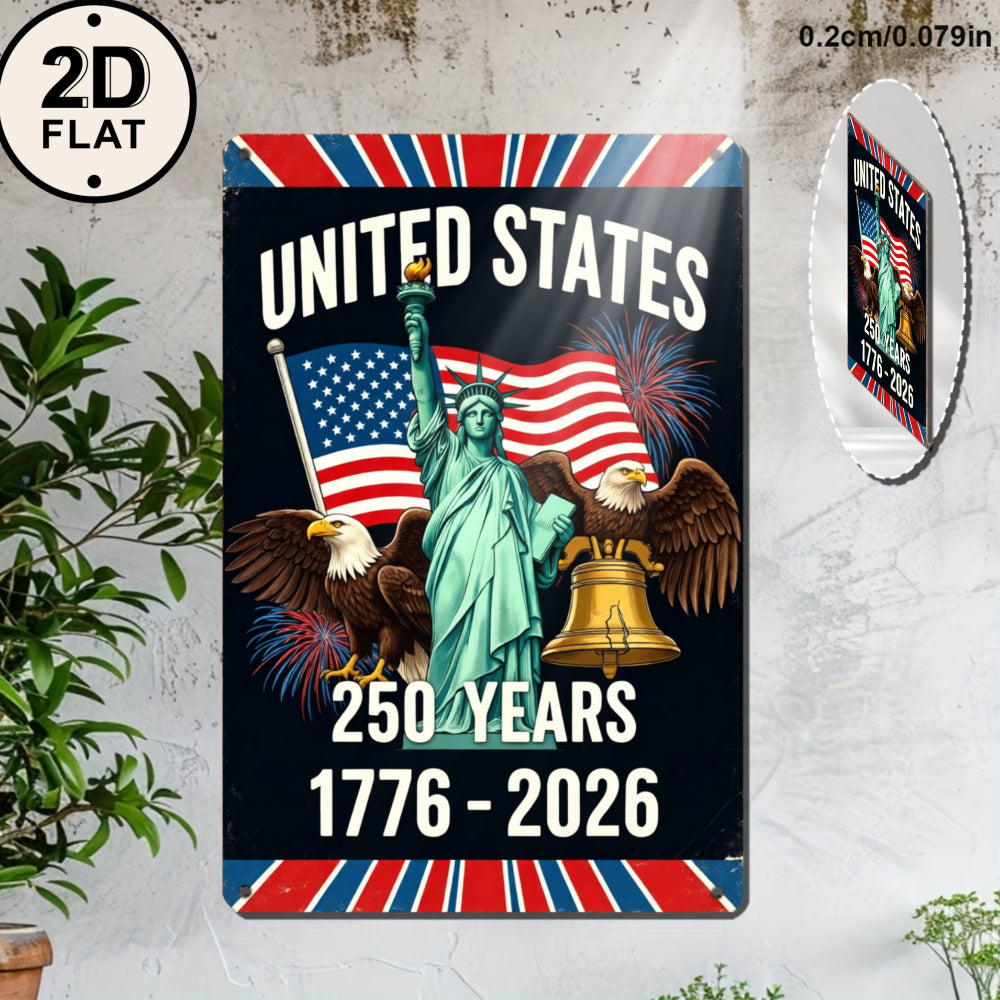 USA 250th Anniversary Commemorative Metal Sign | 1776-2026 Patriotic Vintage Wall Art…