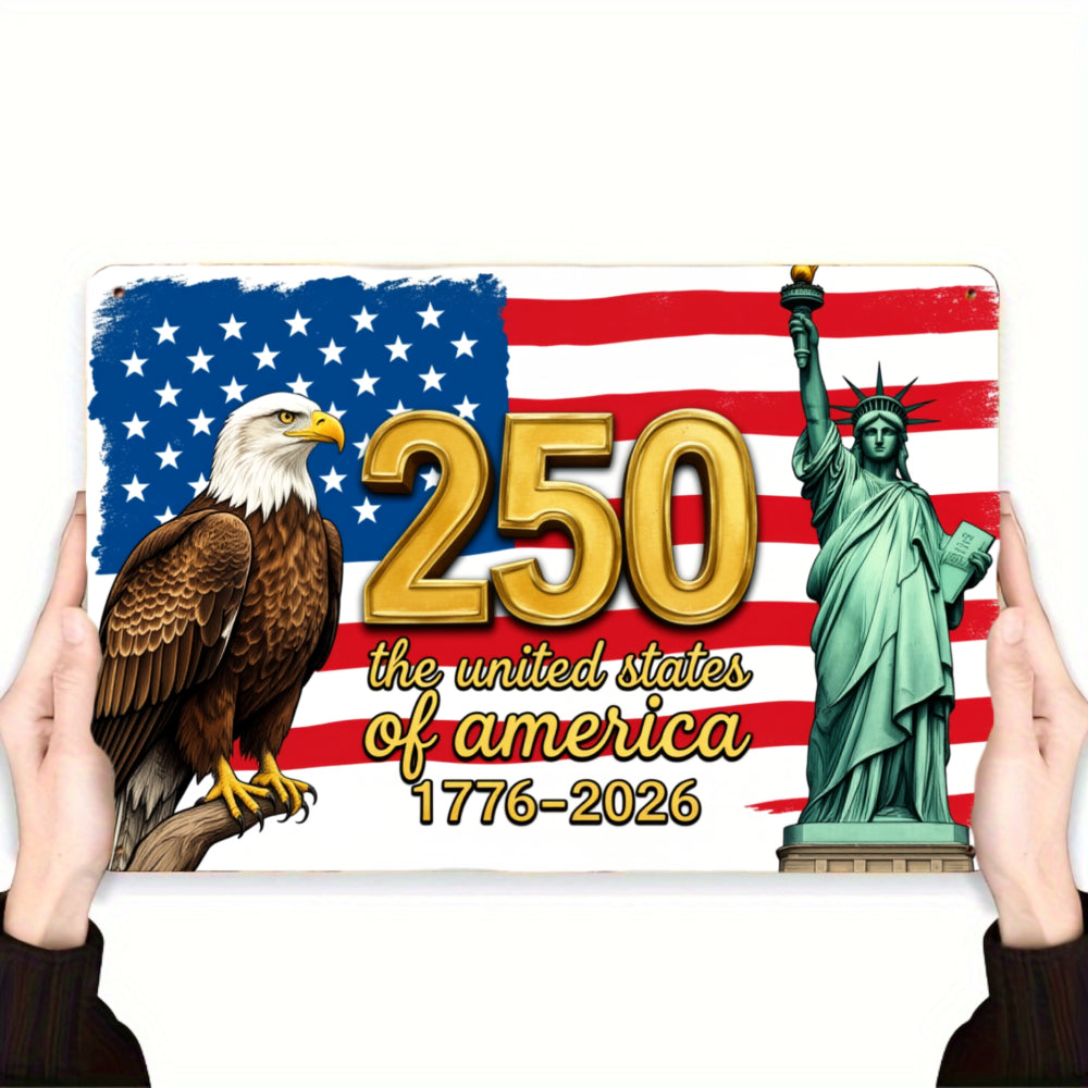 USA 250th Anniversary Commemorative Metal Sign | 1776-2026 Patriotic Vintage Wall Art…