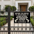 Funny Christian Warning Sign – Get Right With Jesus Metal Sign