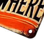 Panneau en métal de papier toilette amusant et en colère | Décoration de salle de bain de style vintage