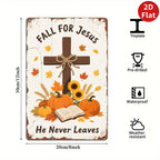 Vintage Herbst-Glaube-Metallschild | Religiöse Thanksgiving-Dekoration