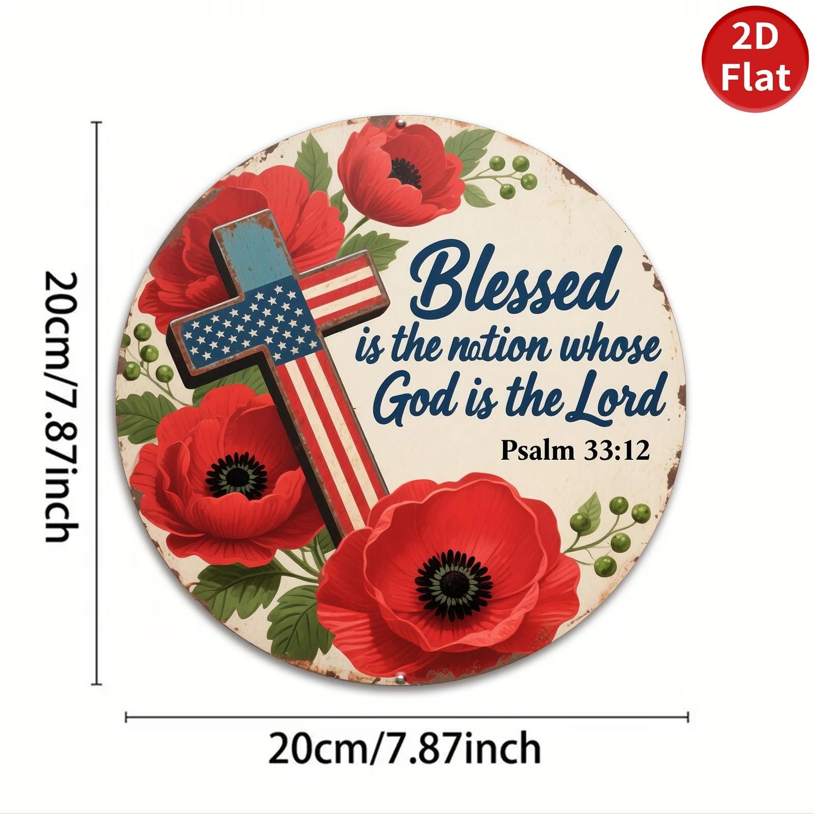 Patriotic Poppy American Flag Coaster Set: Religious Home Decor