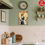 Plaque Murale Vintage en Métal « Ne Me Force Pas à Empoisonner Ta Nourriture » | Décoration Murale de Cuisine Rétro et Amusante pour…