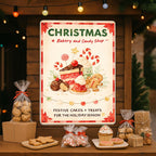 Vintage Santa Claus Bar Sign: Festive Christmas Metal Wall Art