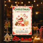 Vintage Santa Claus Bar Sign: Festive Christmas Metal Wall Art