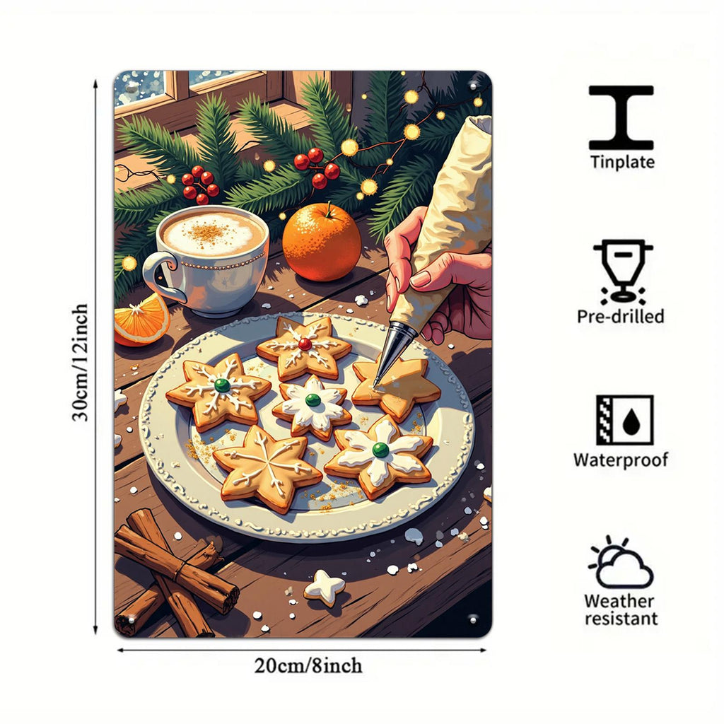 Christmas Cookie Metal Sign: Festive Holiday Kitchen Decor