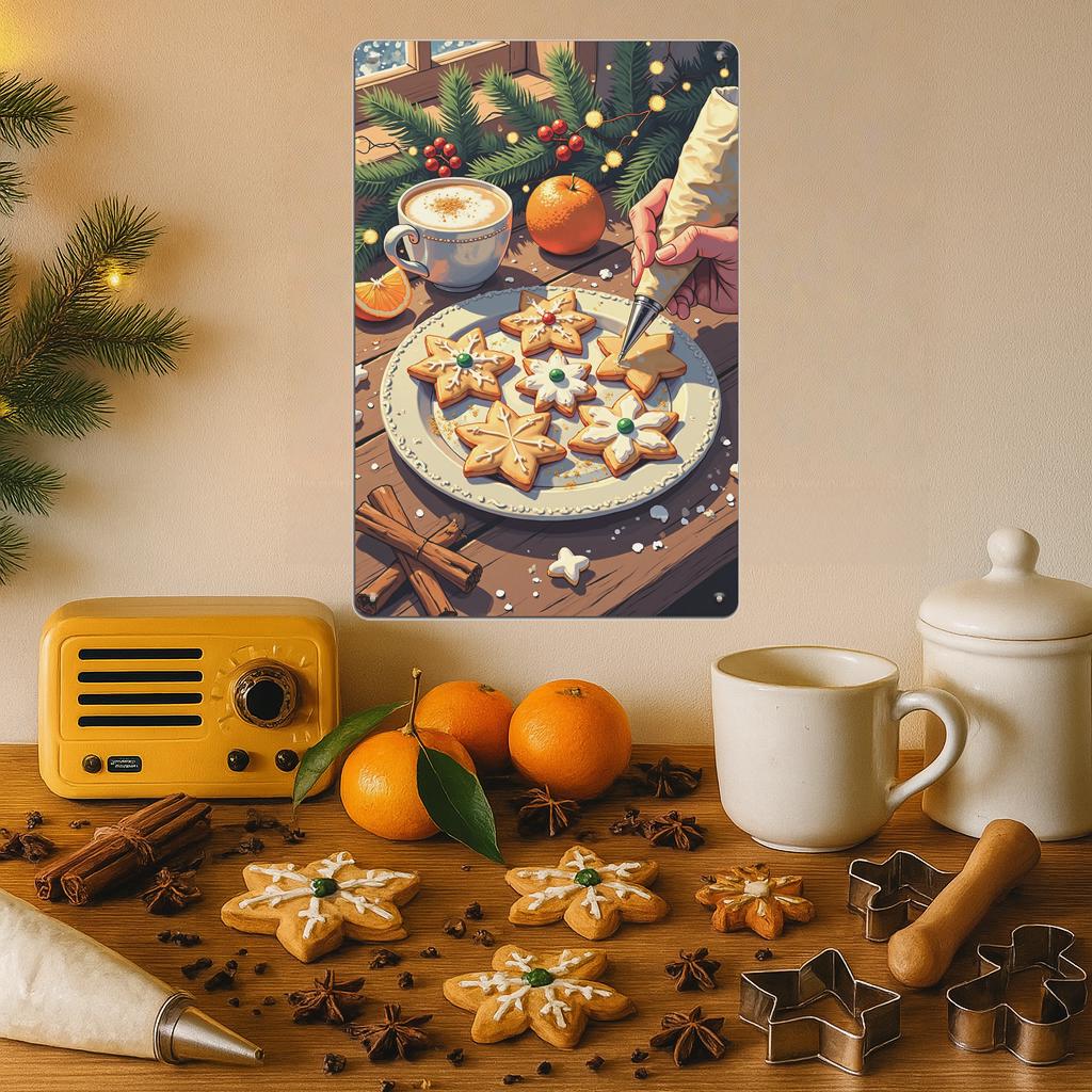 Christmas Cookie Metal Sign: Festive Holiday Kitchen Decor