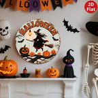 Halloween Hexen Metallschild | Vintage Grusel Wandkunst Dekoration