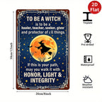 Witch Metal Sign: Gothic Pagan Full Moon Wall Art