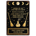 Wicca Moon Phases Metal Sign: Witchy Pagan Home Decor