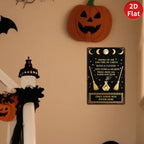 Wicca Moon Phases Metal Sign: Witchy Pagan Home Decor