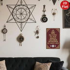 Okultes Metallschild | Gotische Hausaltar-Dekoration, Heidnisch-Hexen-Symbol