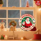 Letrero de metal vintage de Papá Noel | Decoración retro navideña de Woolworth's