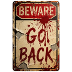Beware Metal Sign | Holiday & Seasonal Decor