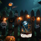 Zombie Hand Metal Halloween Sign: Creepy Graveyard Art, Haunted House Decor