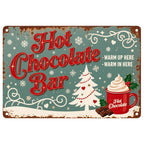 Vintage Hot Chocolate Bar Metallschild | Rustikale Bauernhaus-Weihnachtsdekoration