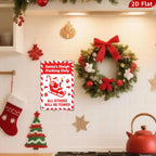 Panneau métallique style vintage « Stationnement du traîneau du Père Noël » | Décoration festive des Fêtes