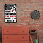 Panneau métallique drôle d'excuse | Humour sarcastique vintage | Décoration de bureau