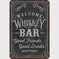 Vintage Whiskey Bar Metallschild | Retro Männerhöhlen-Dekoration