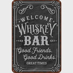 Vintage Whiskey Bar Metallschild | Retro Männerhöhlen-Dekoration