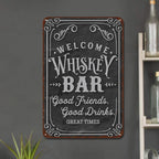 Vintage Whiskey Bar Metallschild | Retro Männerhöhlen-Dekoration