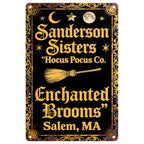 Cartel metálico de Hocus Pocus | Hermanas Sanderson, decoración de Halloween de Salem, MA