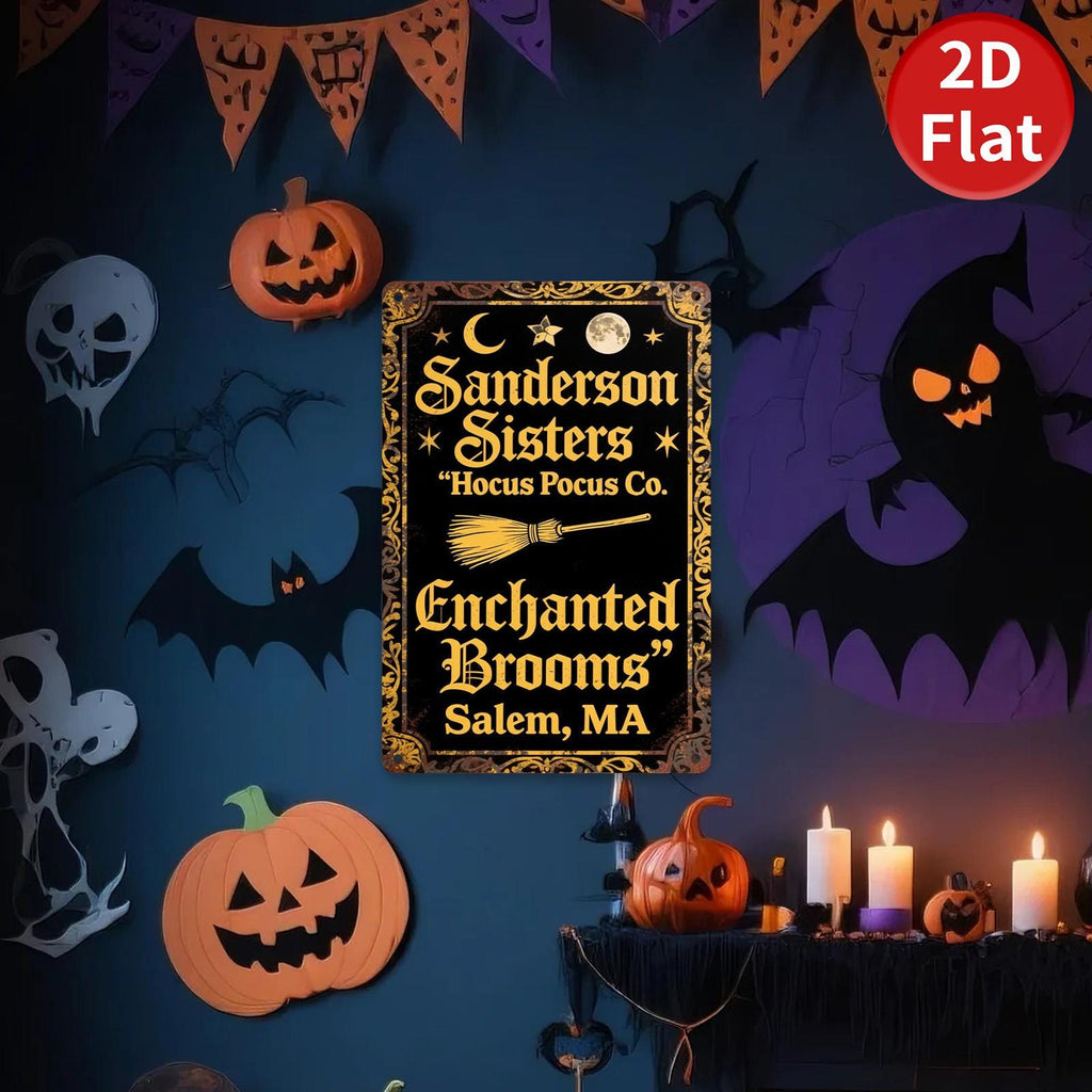 Hocus Pocus Metal Sign: Sanderson Sisters, Salem MA Halloween Decor