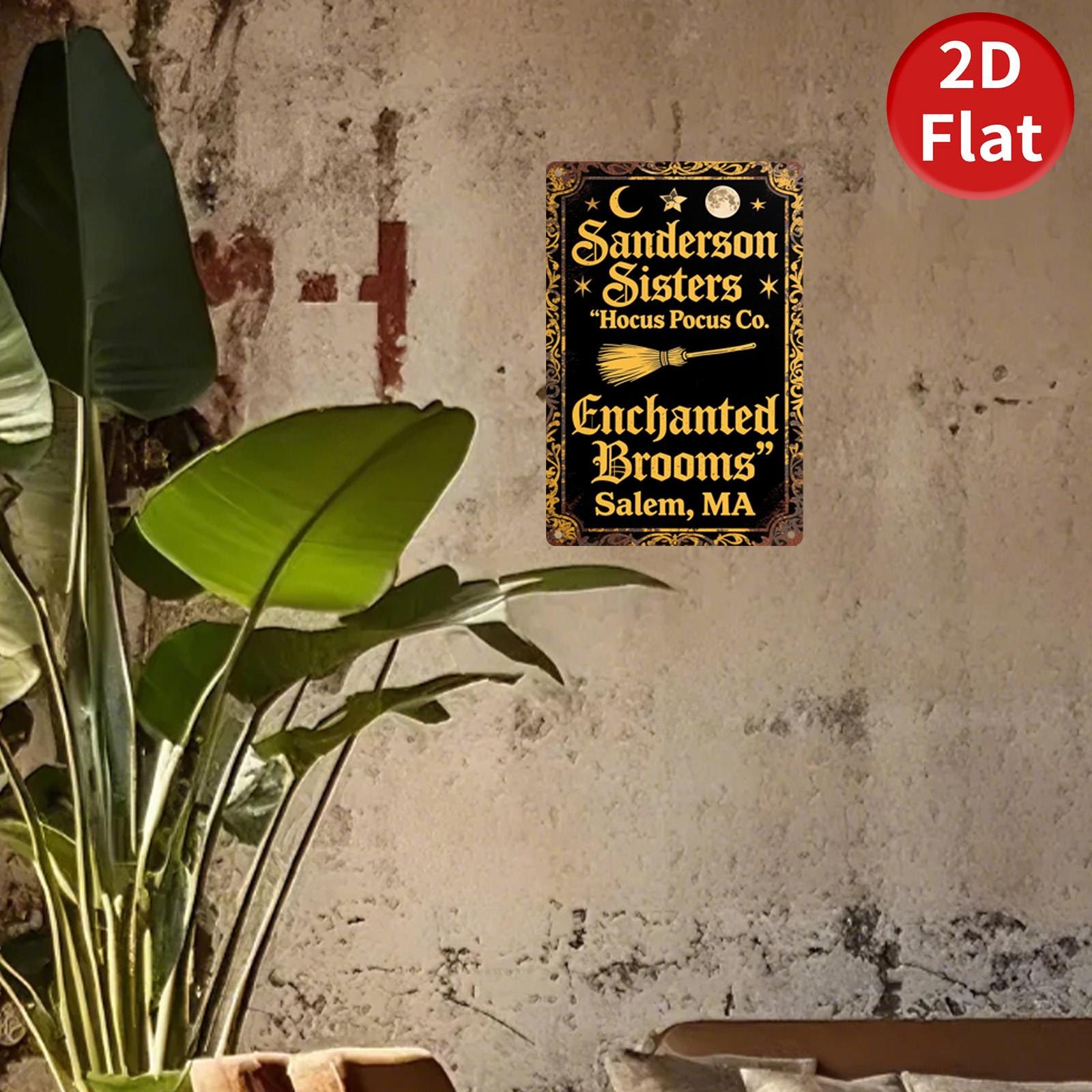 Hocus Pocus Metal Sign: Sanderson Sisters, Salem MA Halloween Decor