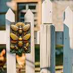 Rustikales Bienen-Schild aus Metall | Vintage Bauernhaus, Garten Deko Metallschild