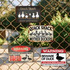 Lustiges Enten-Metallschild-SetBauernhaus Quack Shack Deko