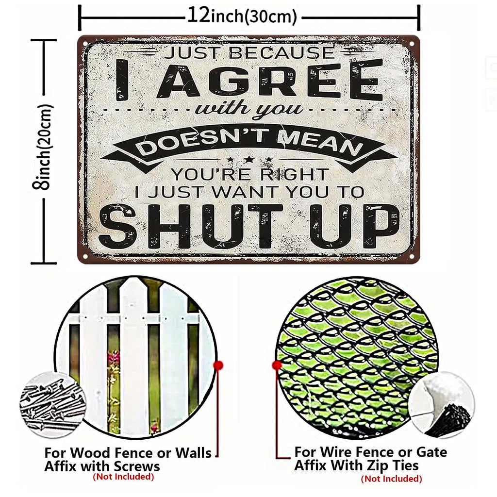 Halloween Witch Metal Sign: Funny Gothic Spooky Decor