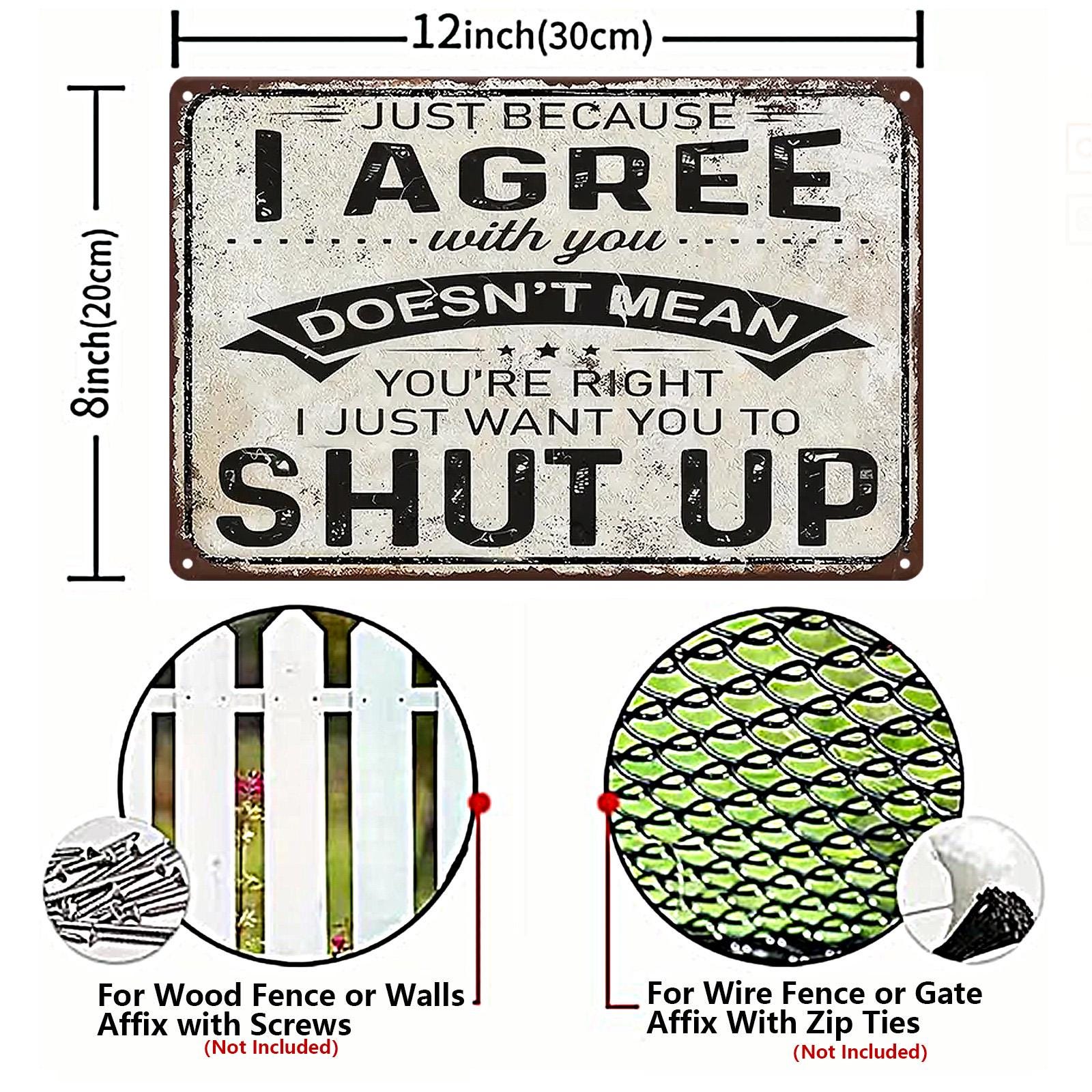 Halloween Witch Metal Sign: Funny Gothic Spooky Decor