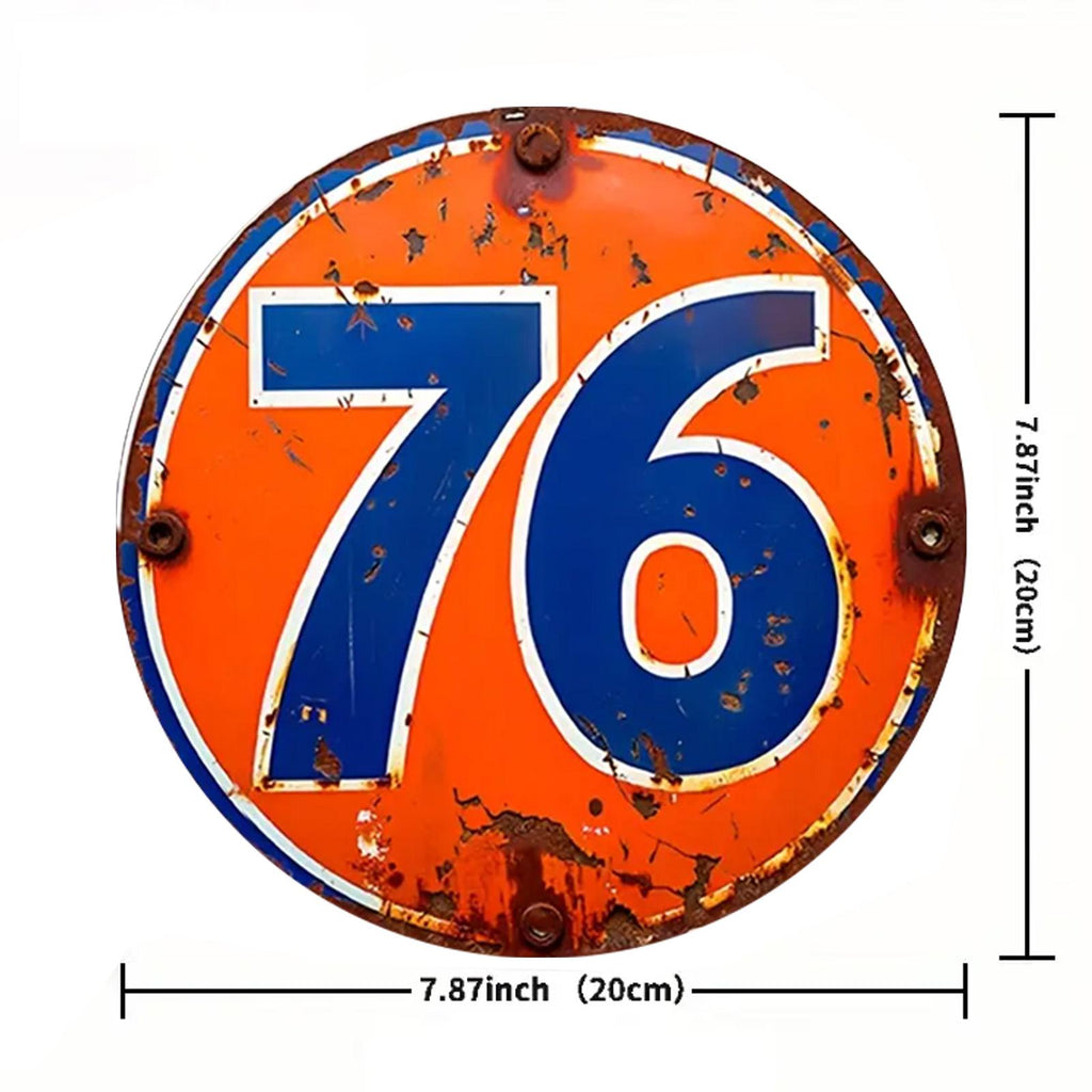 Plaque métallique vintage gaz et pétrole | Texaco, Gulf, Pennzoil | Décoration de garage