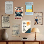 Inspirierendes Metallschild-Set | Vintage Motivations-Wandkunst | Home Office Deko
