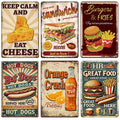 Plaque métallique vintage Keep Calm and Eat Cheese | Décoration de cuisine rétro