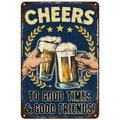 Cheers Bier Metallschild | Vintage Kneipen-Bar-Deko | 20x30cm