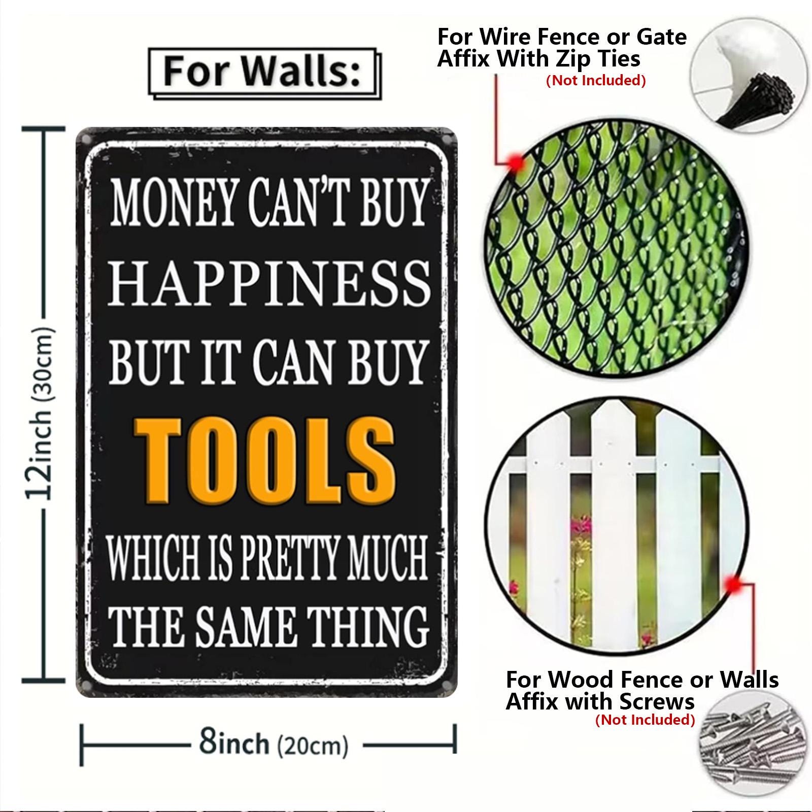 Vintage Garage Signs Set: Rustic Metal Man Cave Wall Art