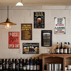 Vintage Bier Metallschild Set | Retro Bar & Männerhöhle Deko