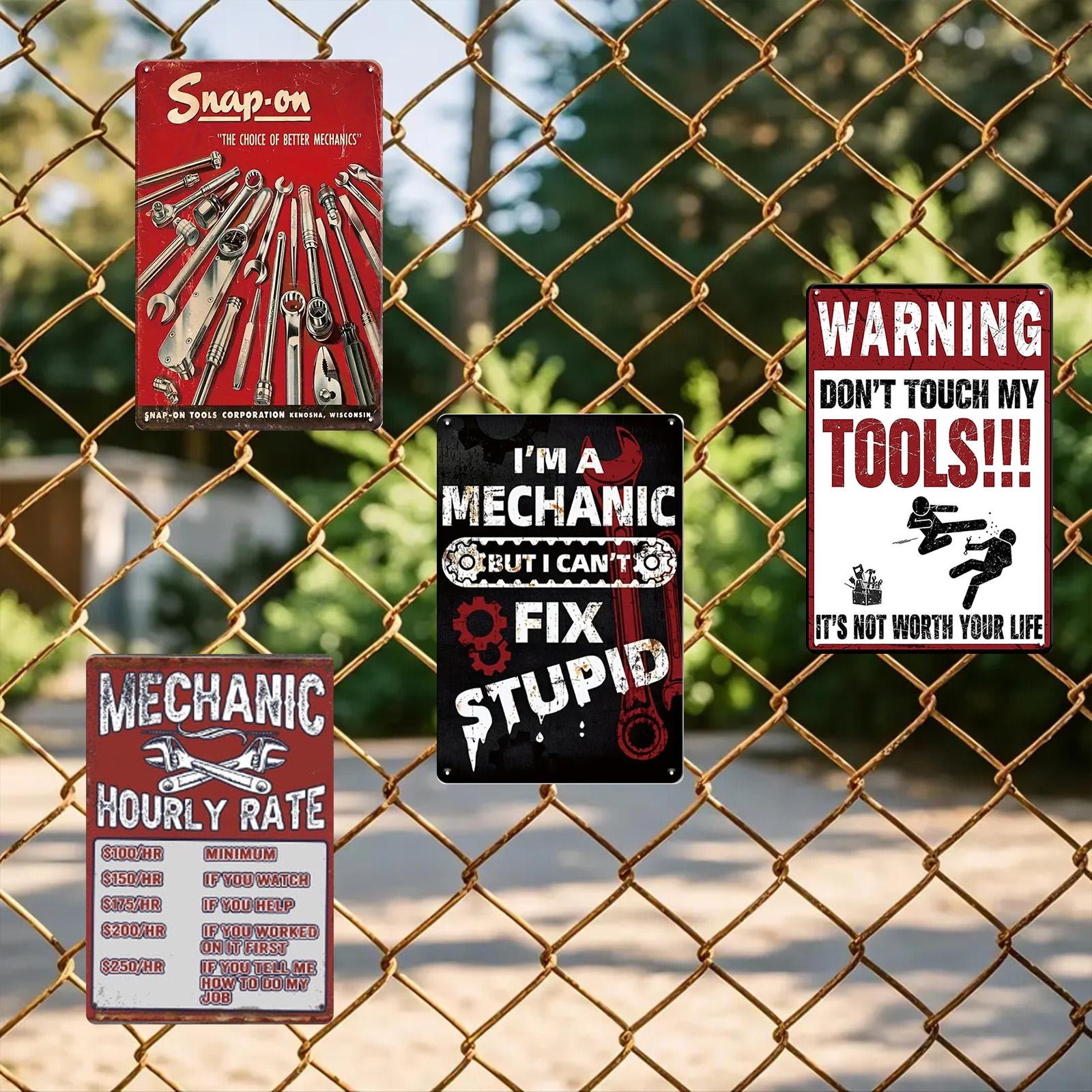 Vintage Mechanic Metal Signs: Garage & Workshop Decor, Funny Quotes