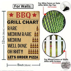 Vintage BBQ Grill Rules Metal Signs Set (4)