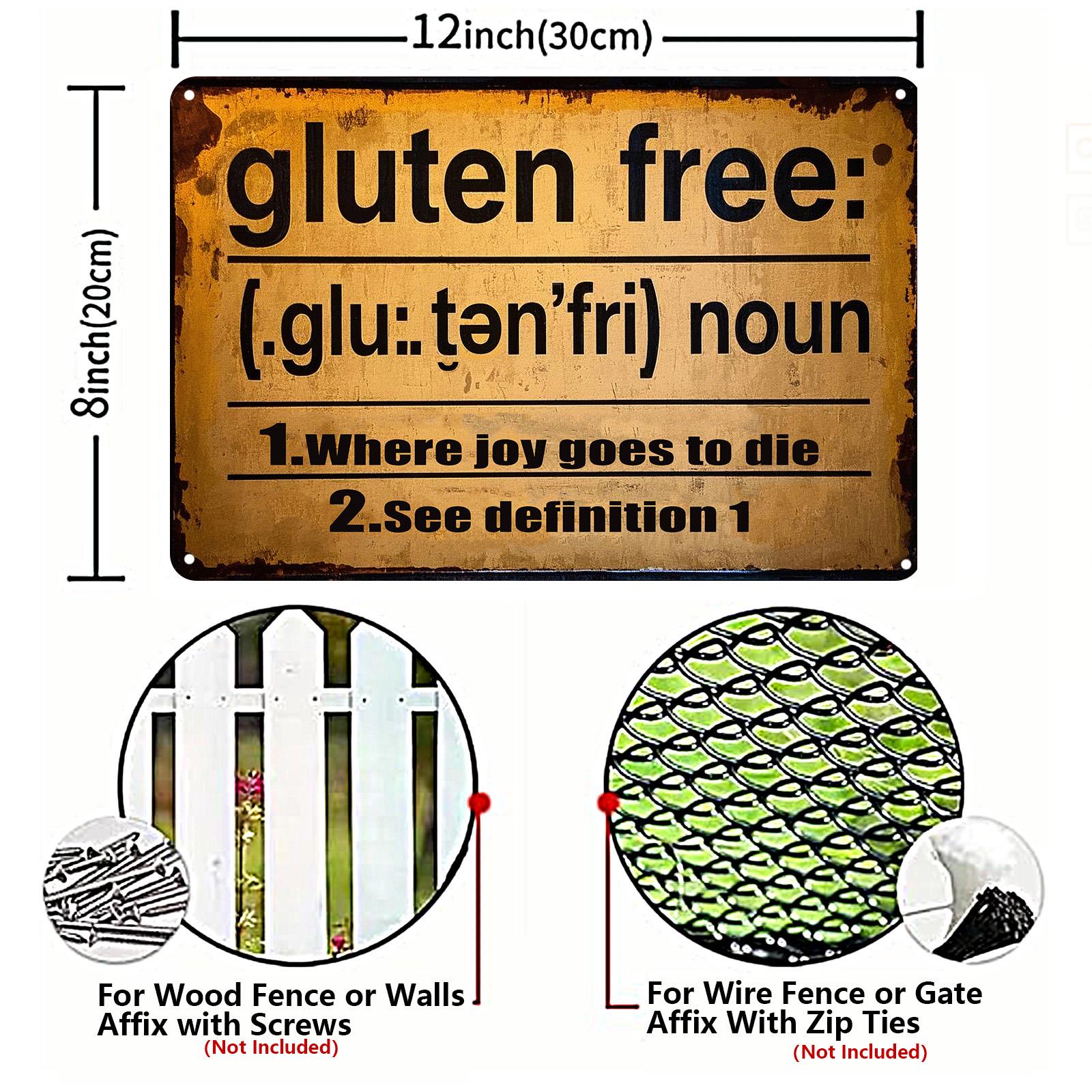 Rustic Metal "Where Joy Goes to Die" Sign - Kitchen Decor