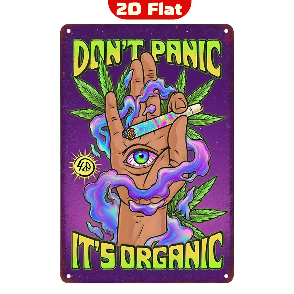 Panneau Métal Psychédélique Tripant | Décor Mural Hippie Rétro