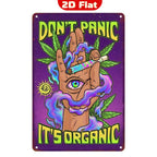 Panneau Métal Psychédélique Tripant | Décor Mural Hippie Rétro