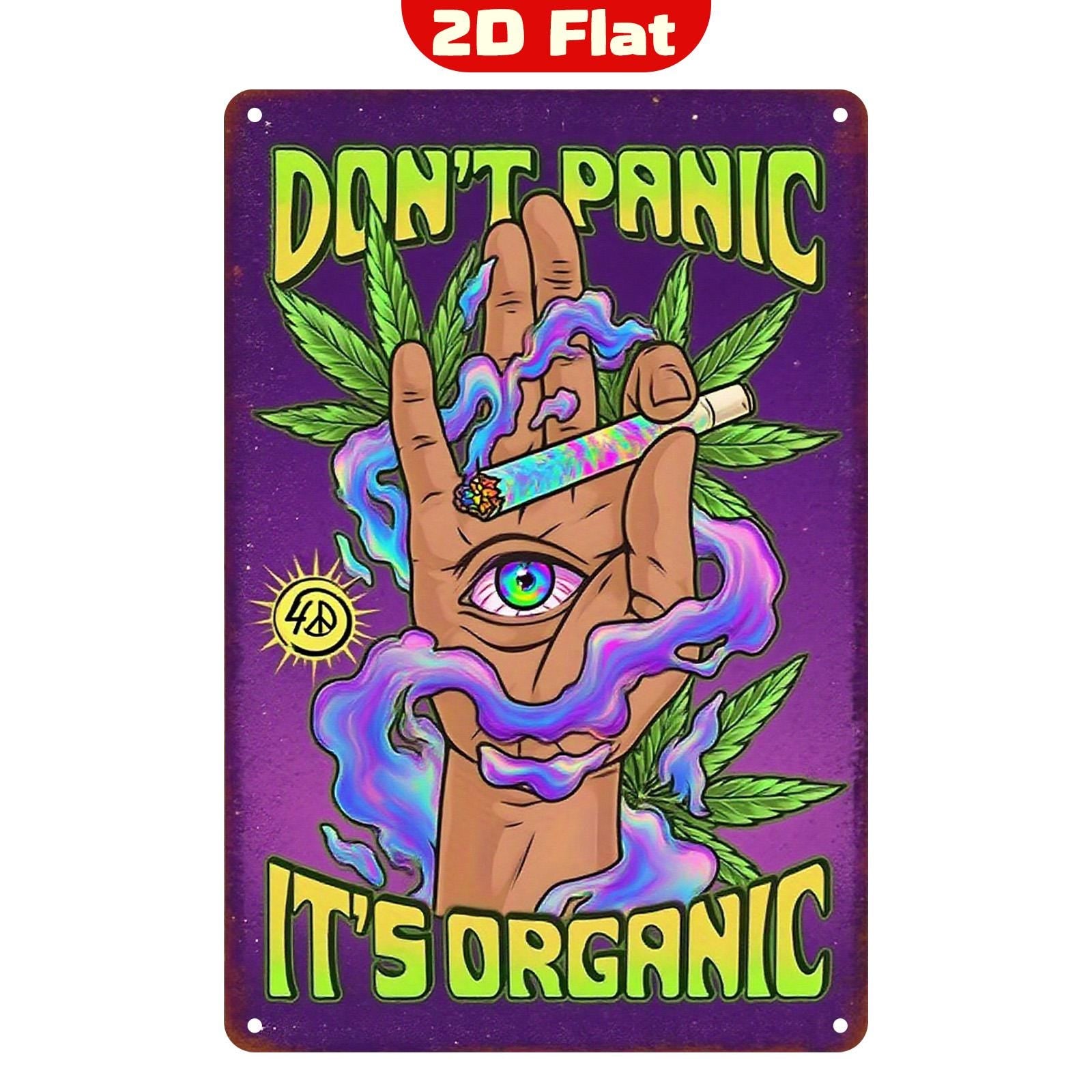 Panneau Métal Psychédélique Tripant | Décor Mural Hippie Rétro