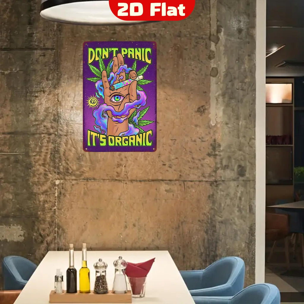 Panneau Métal Psychédélique Tripant | Décor Mural Hippie Rétro