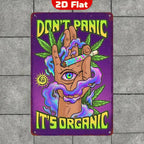 Panneau Métal Psychédélique Tripant | Décor Mural Hippie Rétro