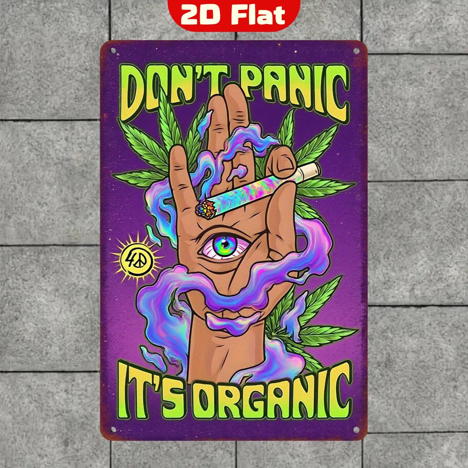 Panneau Métal Psychédélique Tripant | Décor Mural Hippie Rétro